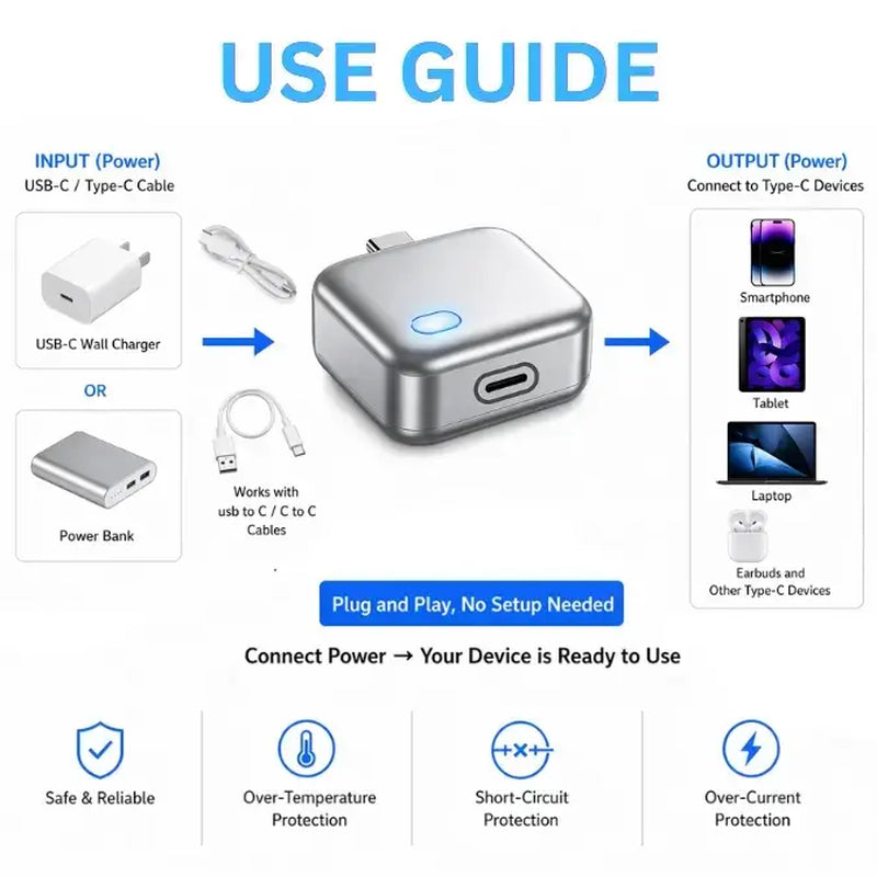140W Auto Self-Eject Charger, Smart Auto-Stop Charging Accessory for Phones Laptops Tablets