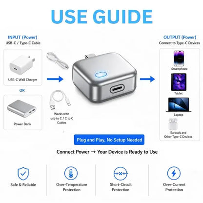 140W Auto Self-Eject Charger, Smart Auto-Stop Charging Accessory for Phones Laptops Tablets