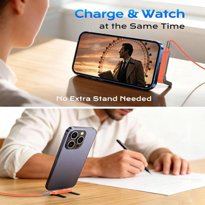 MOJUE 240W Fast Charging USB-C to USB-C Flat Cable with 90-Degree Angle, 4.9FT - Compatible with iPhone 15/16/17 Series and Samsung S26/S25