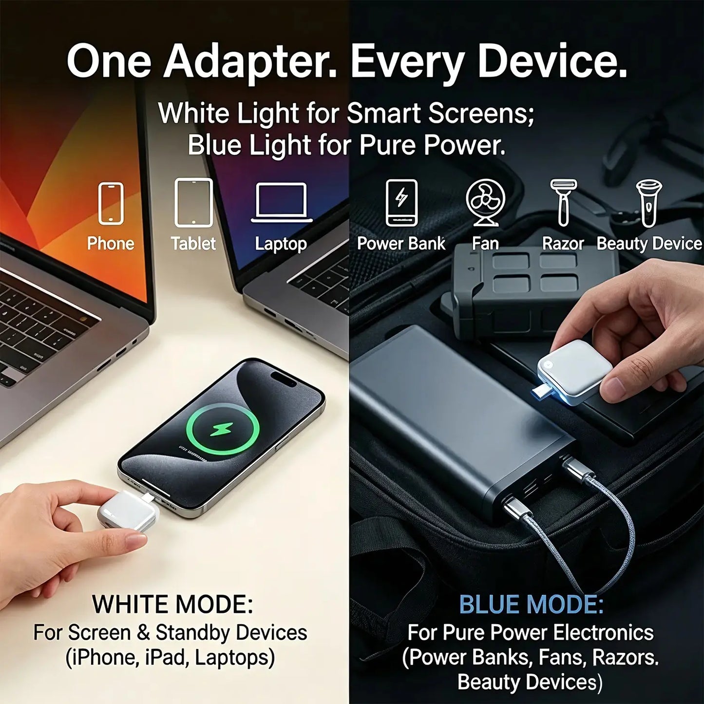 140W Auto Self-Eject Charger, Smart Auto-Stop Charging Accessory for Phones Laptops Tablets